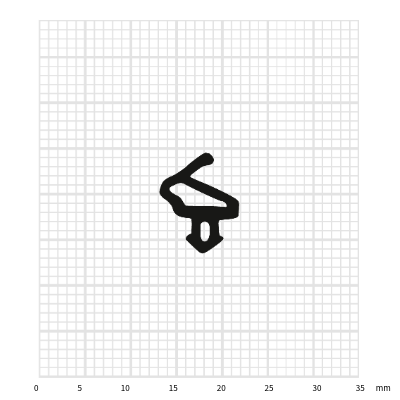 Preview: Fensterdichtung ADTP-1252 mit Hohlkammer aus TPE