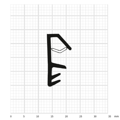 Preview: ADTPSR-1240 Dichtung 12 mm Falzbreite, 4 mm Nutbreite