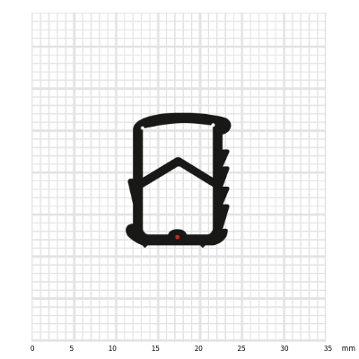 Preview: SZ-010-CC Stahlzargendichtung aus TPE für Stahlzargen Millimeterpapier