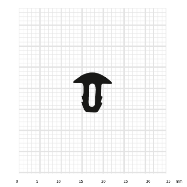 PVC Antirutschdichtung ADHH-1414 mit 5 mm Fußbreite