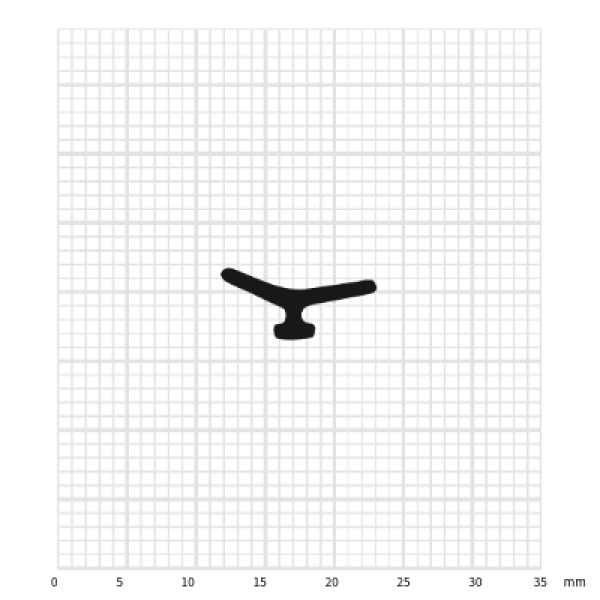 Fensterdichtung ADTP-133 aus TPE mit profiliertem Fuß