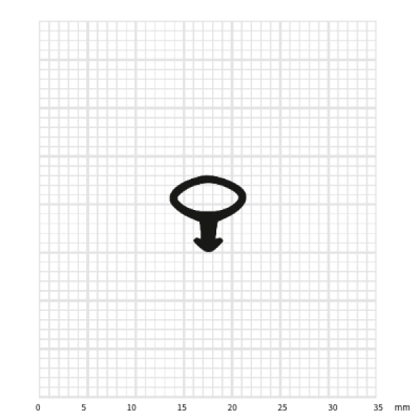 ADTP-1504 Anschlagdichtung 8 mm breit und 8 mm hoch