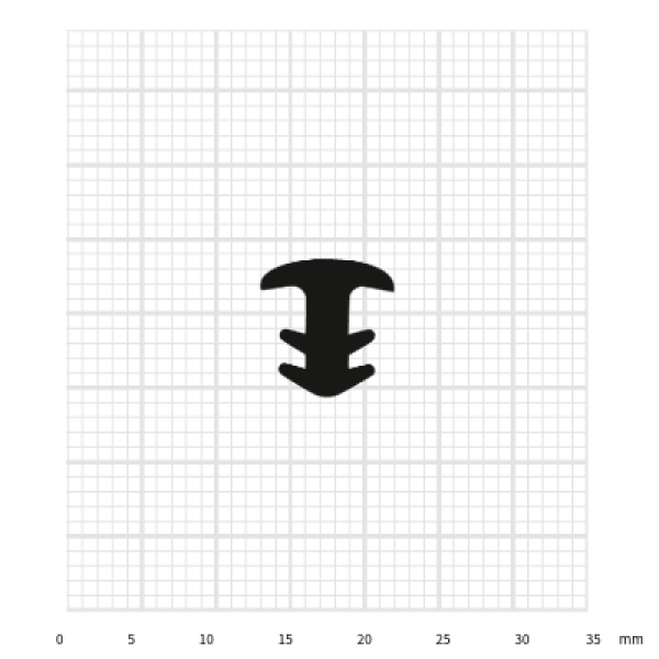 TPE Antirutschprofil ADTP-176 mit 6 mm Fußbreite