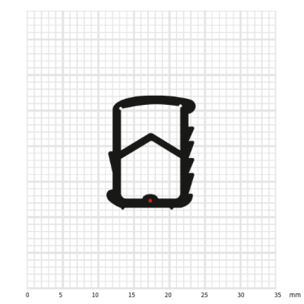 SZ-010-CC Stahlzargendichtung aus TPE für Stahlzargen Millimeterpapier